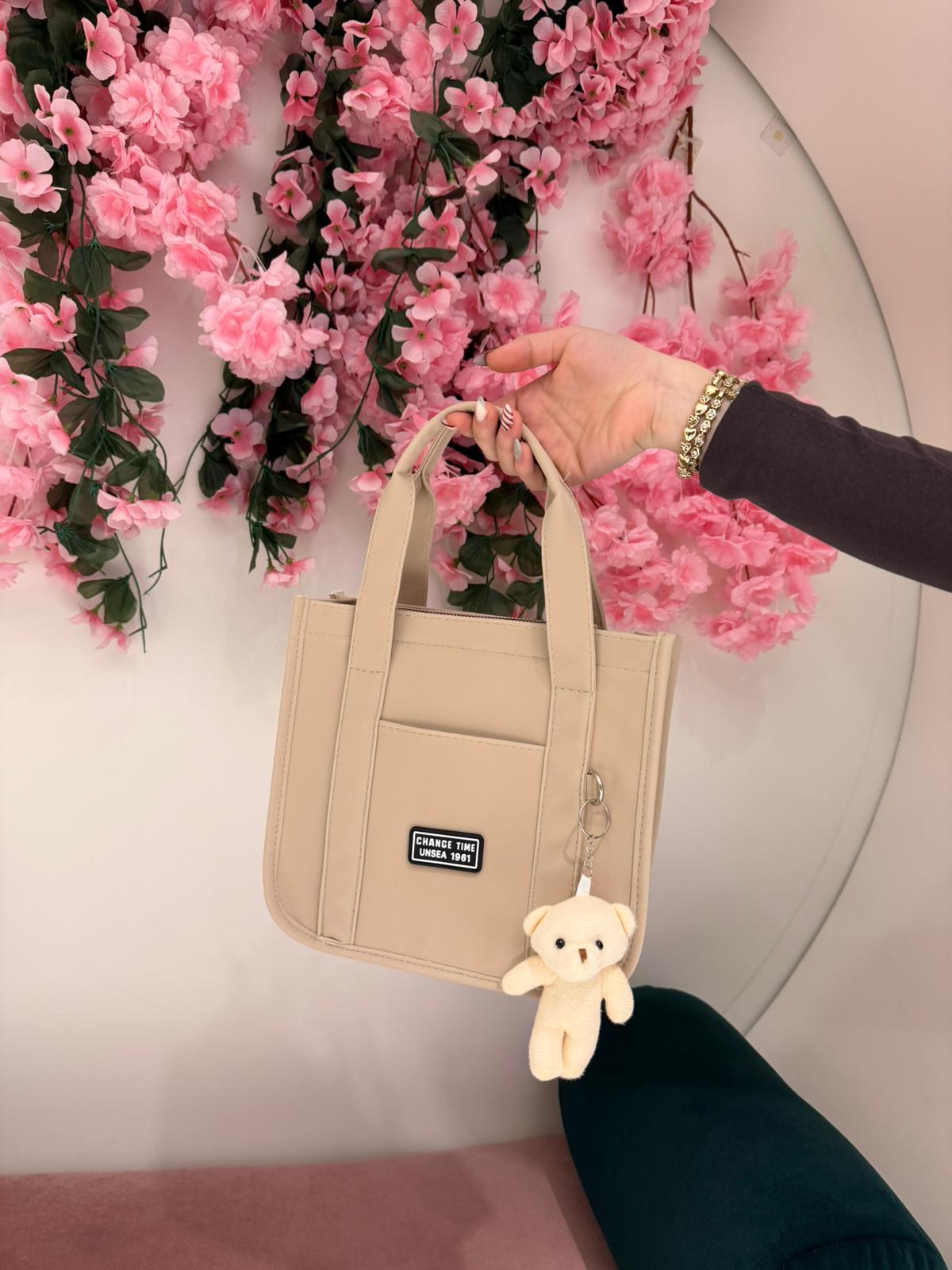 Ayıcıklı Çanta Krem (Ürün No:40)