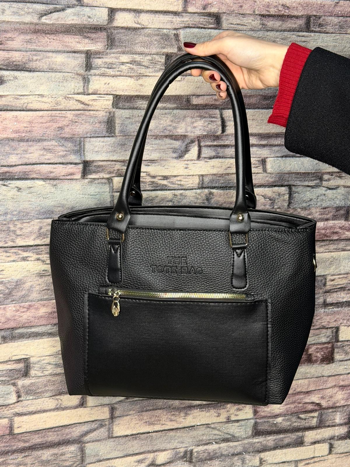 Siyah Deri Tote Çanta (Ürün No:43)