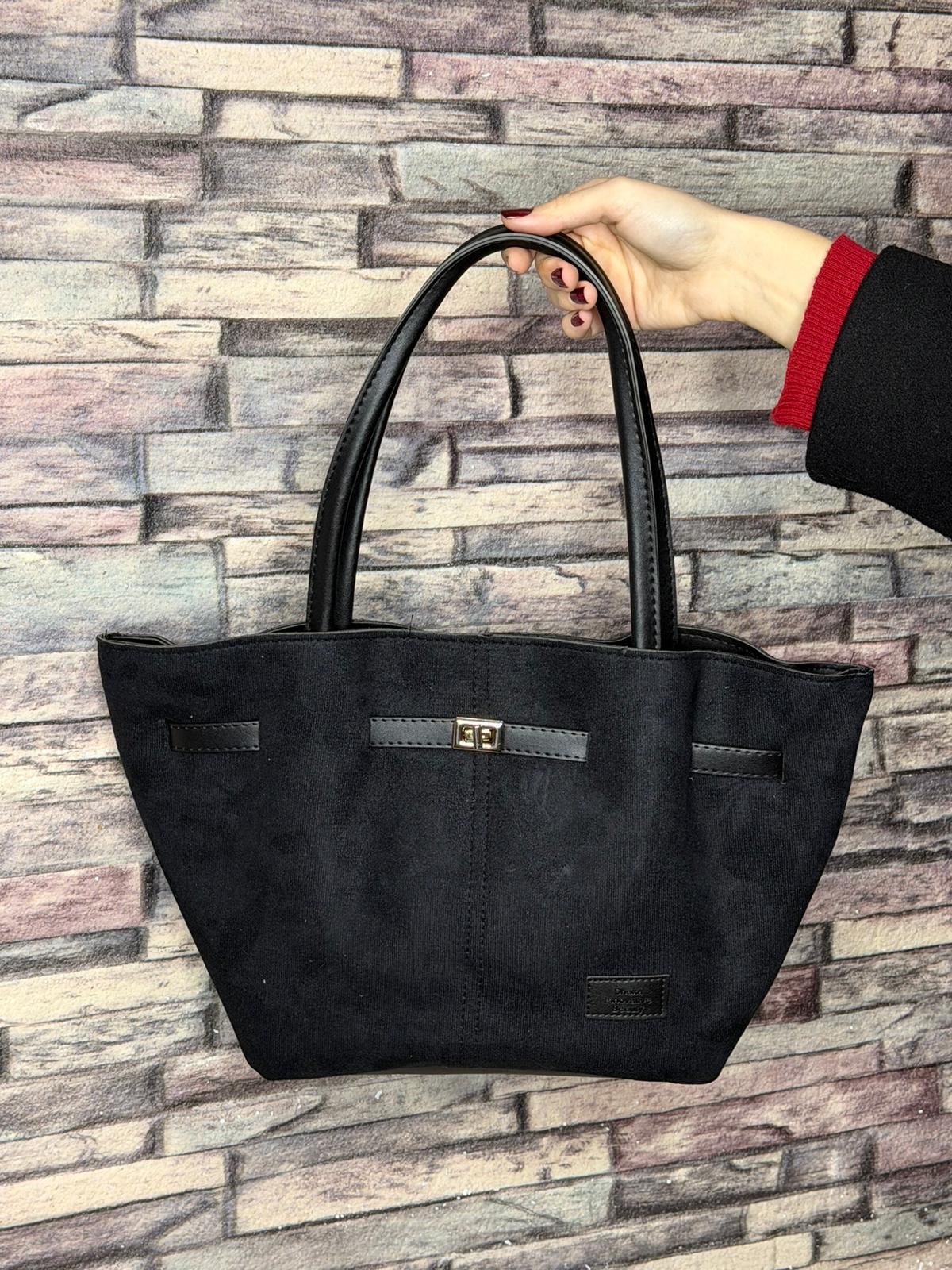 Siyah Süet Kol Çantası (Ürün No:49)