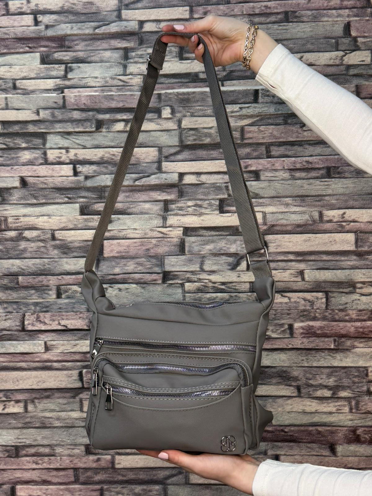 Gri Çok Gözlü Omuz Çantası (Ürün No:148)